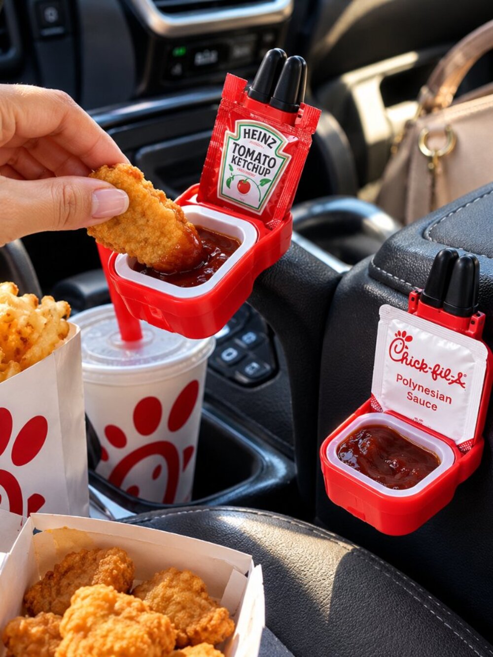 Portable Sauce Holder for Fast Food & Dipping (2pcs)